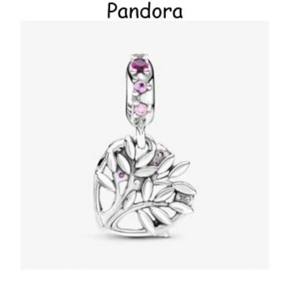Pandora Pink Heart Family Tree Dangle Charm - Picture 4 of 5